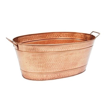 ACHLA DESIGNS Achla C-55C Large Oval Steel Tub with Copper Plated Finish C-55C